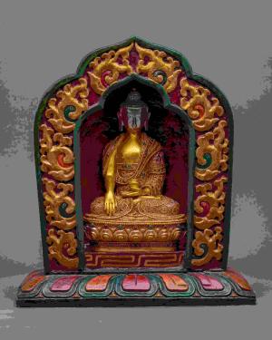 Enchanting Wooden Altar Throne | Altar Deco | Tibetan Buddhism | Throne for Statue | Wooden Altar Base | Sacred Throne | Home Decor